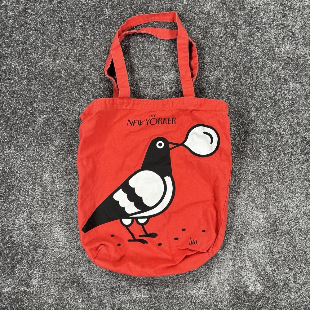 The New Yorker Saul Steinberg Red Pigeon Canvas Tote Bag NYC Graphic